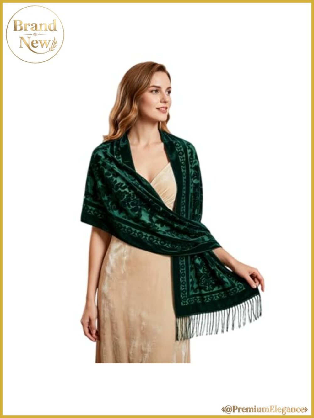 Lace Pashmina Shawl Wrap with Fringe Vintage Paisley Scarf for Wedding